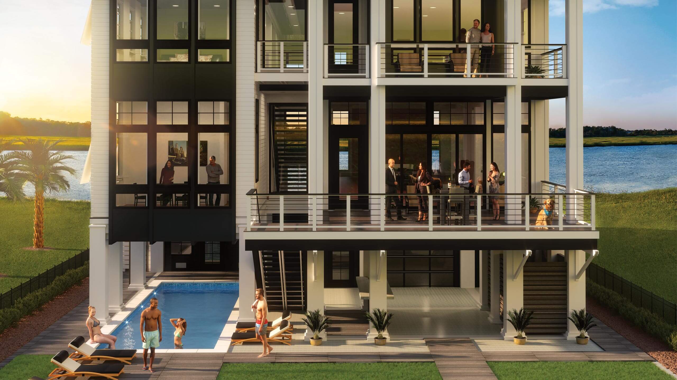 3D Architectural Rendering of Custom Home