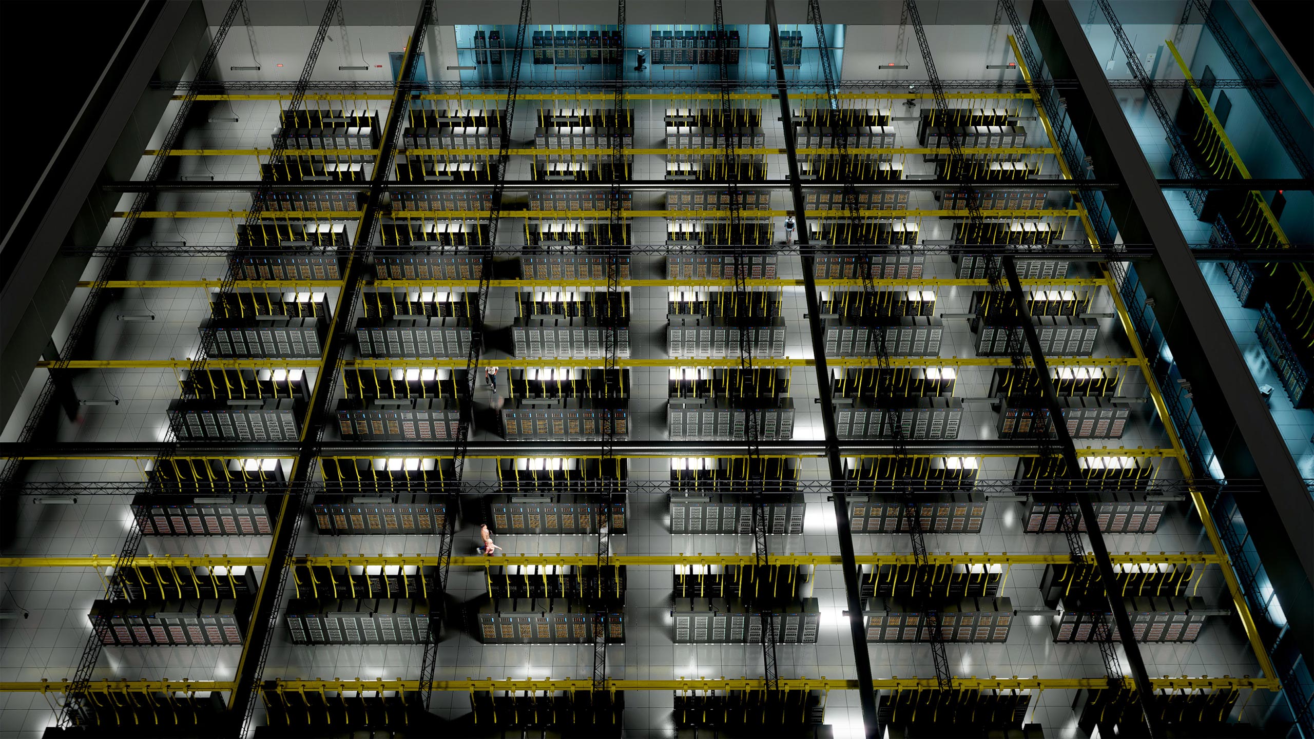 Overhead shot of data center